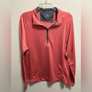 Vineyard Vines Men's Pink Quarter-Zip Pullover
